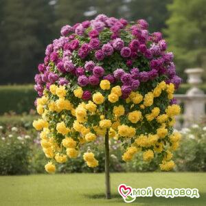 Роза Штамбовая Солнечный Каприз